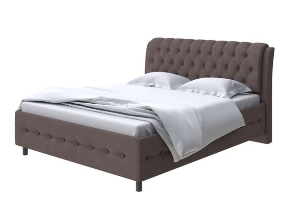 Двуспальная кровать Como (Veda) 4 180х200, Рогожка (Тетра Брауни) в Вологде - изображение
