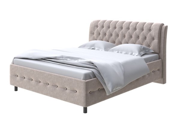 Двуспальная кровать Como (Veda) 4 180х200, Велюр (Gratta 2 Латте) в Вологде - изображение