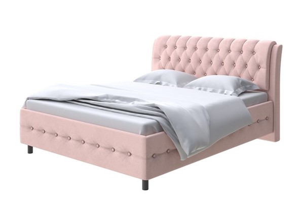 Кровать двуспальная Como (Veda) 4 180х200, Велюр (Ultra Розовый мусс) в Вологде - изображение