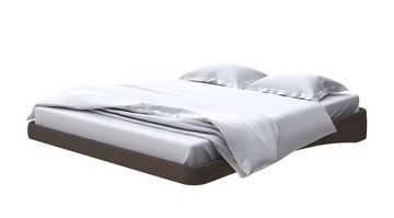 Кровать двуспальная парящая 160х200, Рогожка (Savana Chocolate) в Вологде
