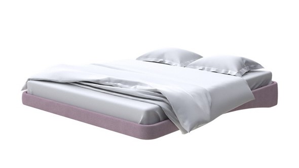 Кровать двуспальная парящая 160х200, Рогожка (Тетра Слива) в Вологде - изображение