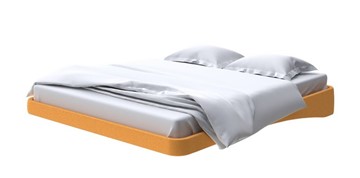 Парящая кровать 160х200, Велюр (Scandi Cotton 18 Шафран) в Вологде