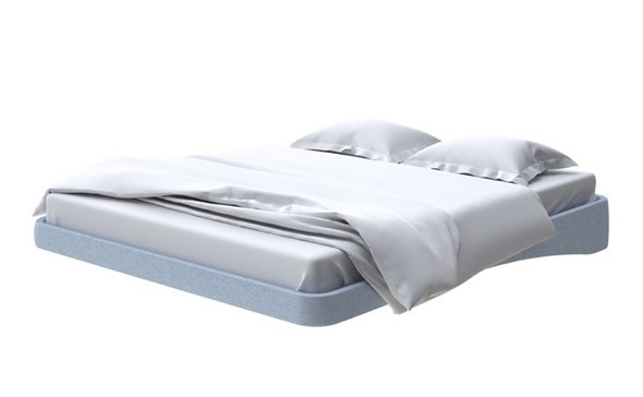 Парящая кровать 160х200, Велюр (Scandi Cotton 21 Китайский Голубой) в Вологде - изображение