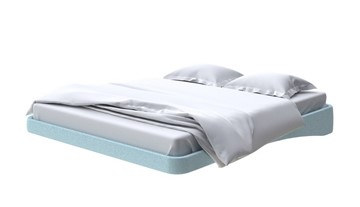 Парящая кровать 180х200, Велюр (Scandi Cotton 20 Голубой Лед) в Вологде
