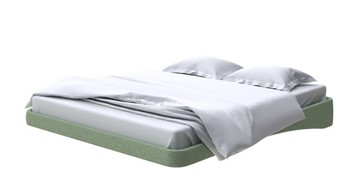 Парящая кровать 2-спальная 200х200, Искусственная шерсть (Лама Авокадо) в Вологде