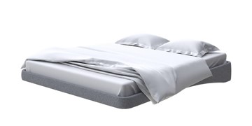 Парящая кровать 200х200, Искусственная шерсть (Лама Темно-серый) в Вологде