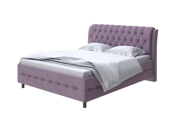 Полутороспальная кровать Como (Veda) 4 140х200, Велюр (Ultra Сливовый) в Вологде - изображение