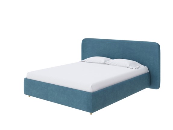 Кровать с бельевым ящиком Lorena 140x200, Микрофибра (Diva Синий) в Вологде - изображение
