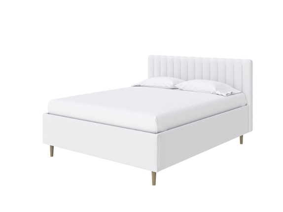 Кровать с бельевым ящиком Madison Lite 140x200, Экокожа (Белый) в Вологде - изображение