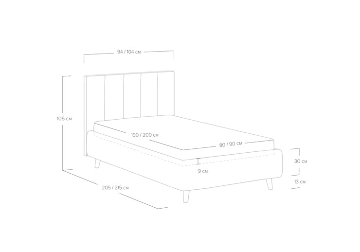 Кровать с подъемным механизмом Alma 90х200 в Вологде - изображение 4