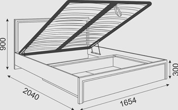 Двуспальная кровать с механизмом Беатрис М08 (Орех Гепланкт) в Вологде - предосмотр 1