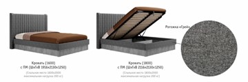 Двуспальная кровать с механизмом Бержер, 1600, Б 2.0.5 в Вологде - предосмотр 2