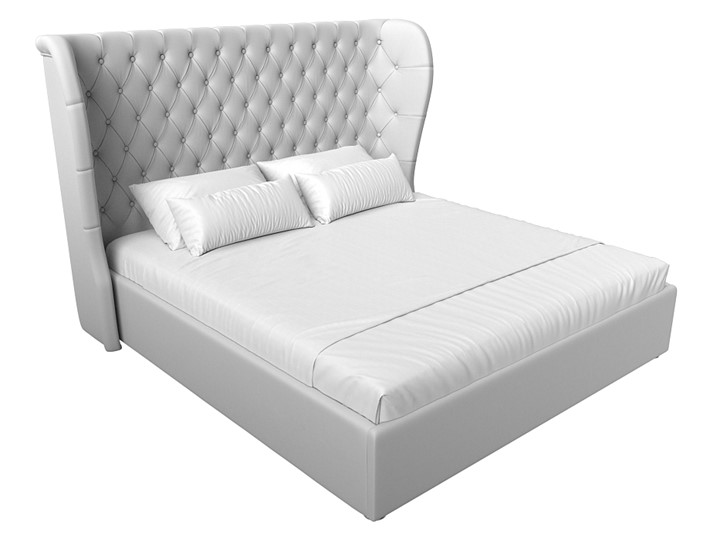 Кровать с механизмом Далия 160, Белый (Экокожа) в Вологде - изображение 5