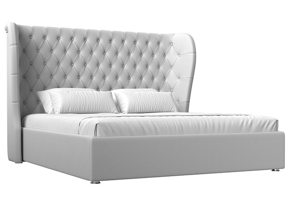 Кровать с механизмом Далия 160, Белый (Экокожа) в Вологде - изображение