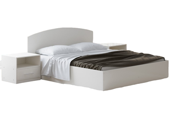 Полутороспальная кровать с механизмом Этюд 120x200, Белый в Вологде