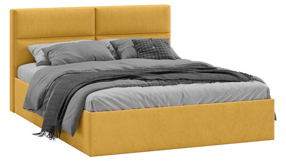 Двуспальная кровать с механизмом Глосс Тип 1 (Микровелюр Wellmart Yellow) в Вологде - изображение