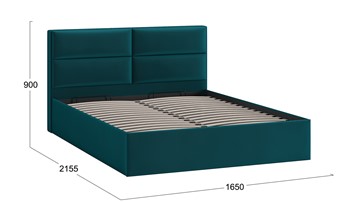 Двуспальная кровать с механизмом Глосс Тип 1 (Велюр Confetti Izumrud) в Вологде - предосмотр 1