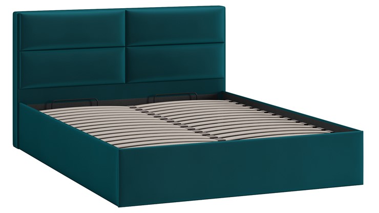 Двуспальная кровать с механизмом Глосс Тип 1 (Велюр Confetti Izumrud) в Вологде - изображение 2