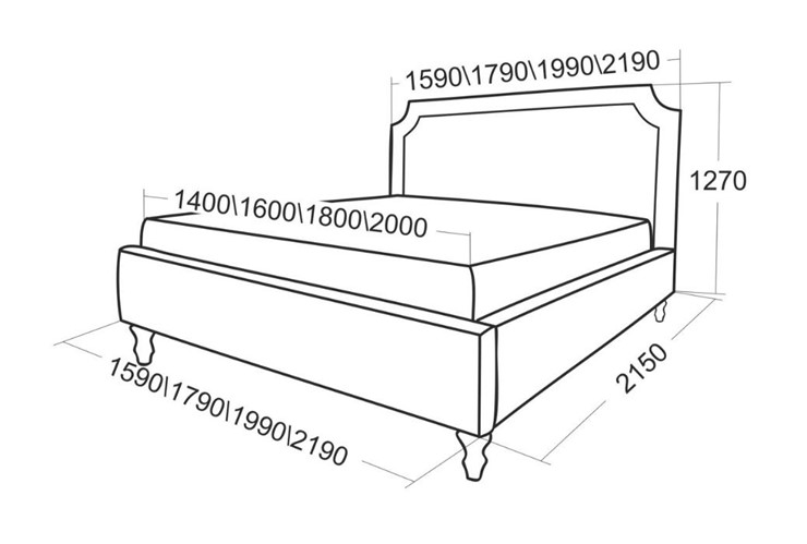 Кровать с подъемным механизмом Леонардо 1790 в Вологде - изображение 5