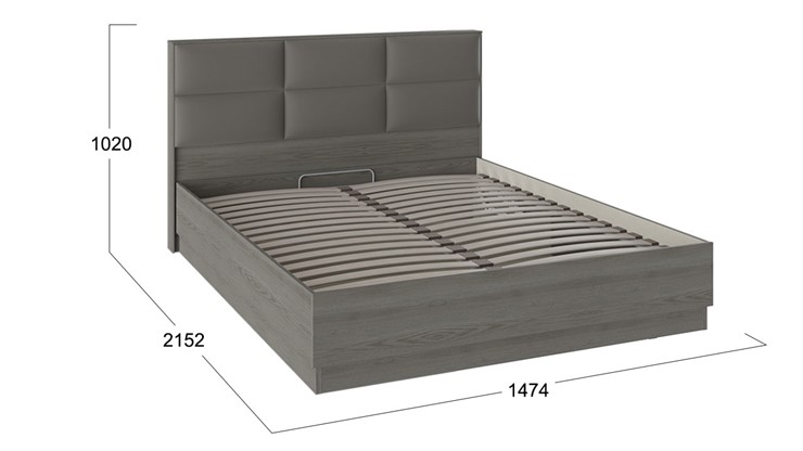 Двуспальная кровать с механизмом Либерти, Хадсон/Ткань Грей СМ-297.01.004 в Вологде - изображение 2