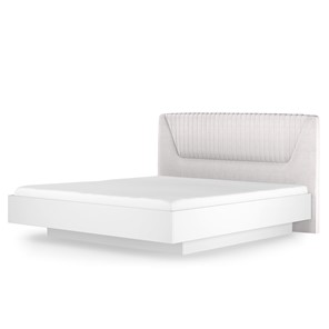 Кровать с механизмом 1.5-спальная Марсель-11 (Белый, ткань Catania white) 1400 в Вологде - предосмотр