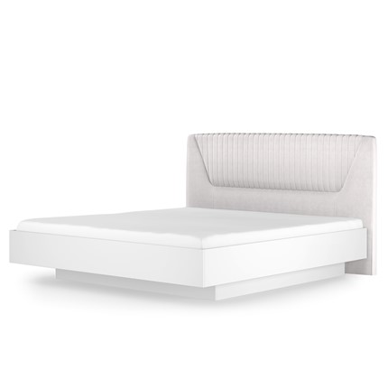 Кровать с механизмом 1.5-спальная Марсель-11 (Белый, ткань Catania white) 1400 в Вологде - изображение