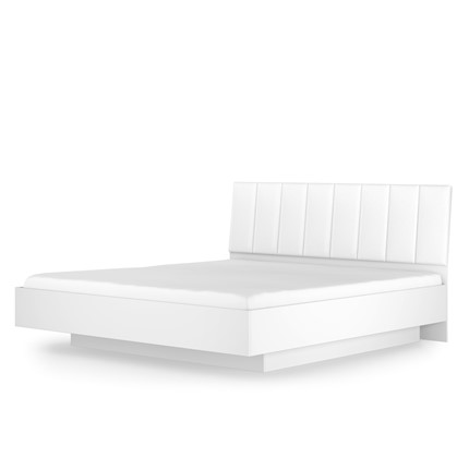 Кровать с механизмом 2х-спальная Марсель-7 (Белый, экокожа polo белая) 1800 в Вологде - изображение