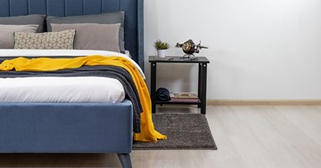 Кровать с механизмом Мелисса 180,арт. Тори 83 велюр (серо-синий) + кроватное дно в Вологде - предосмотр 4