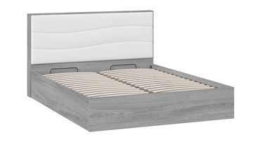 Двуспальная кровать с механизмом Миранда тип 1 (Дуб Гамильтон/Белый глянец) в Вологде - предосмотр 2