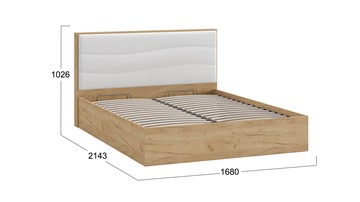 Кровать с механизмом 2-спальная Миранда тип 1 (Дуб крафт золотой/Белый глянец) в Вологде - предосмотр 1