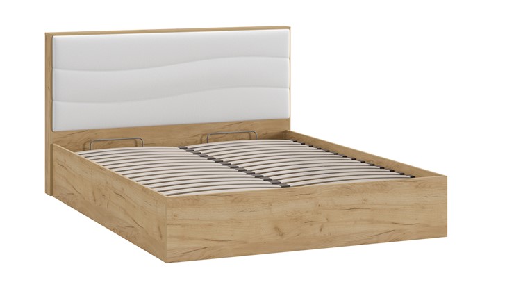 Кровать с механизмом 2-спальная Миранда тип 1 (Дуб крафт золотой/Белый глянец) в Вологде - изображение 2