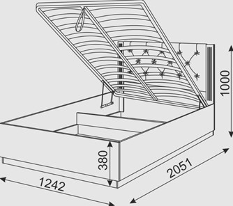Кровать с подъемным механизмом Тиффани М27 в Вологде - предосмотр 4