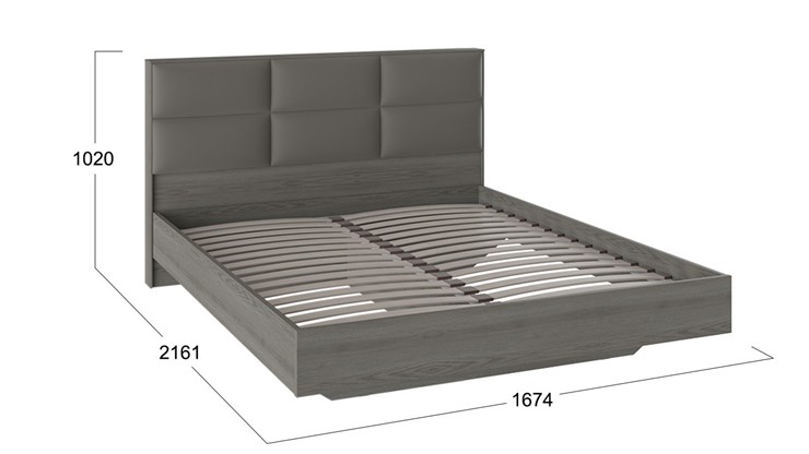 Кровать с мягким изголовьем Либерти, Хадсон/Ткань Грей СМ-297.01.001 в Вологде - изображение 1