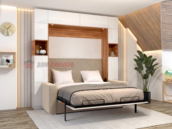 Кровать-шкаф с диваном Аделина 1600х2000 в Вологде - изображение