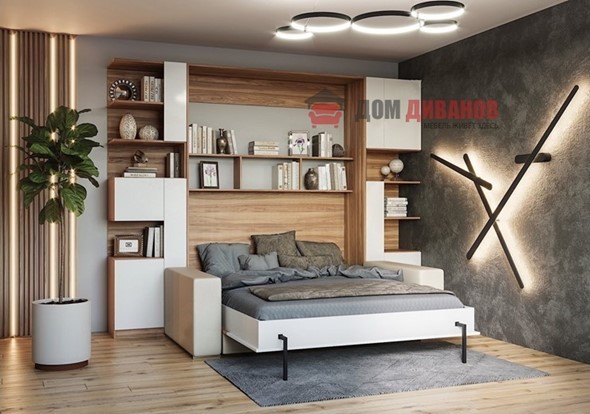 Кровать-шкаф с диваном Дина, 1200х2000 в Вологде - изображение