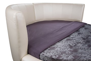 Круглая кровать Luna 200х200, Экокожа (Коричневый) в Вологде - предосмотр 1