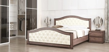 Двуспальная кровать Стиль 1, 160х190, кожзам, с основанием в Вологде - предосмотр