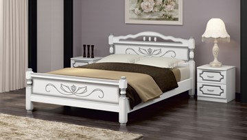 Спальная кровать Карина-5 (Белый Жемчуг) 90х200 в Вологде