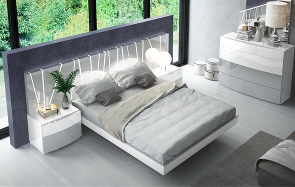 Полутороспальная кровать 606 VANESSA со светодиодной подсветкой (160х200) в Вологде - изображение