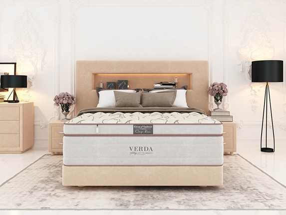 Кровать 2-спальная Smart Compact/Podium M 160х200, Флок (Велсофт Бежевый) в Вологде - изображение
