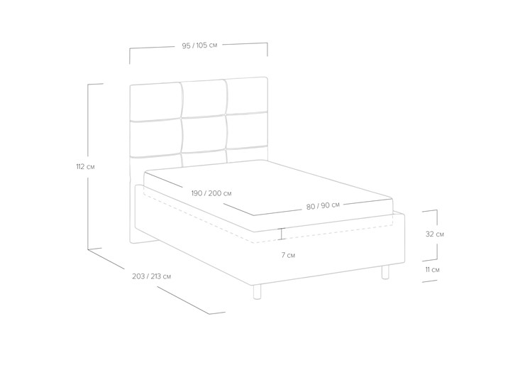 Кровать Caprice 90х190 с основанием в Вологде - изображение 5