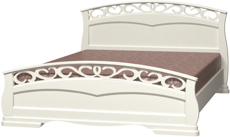 Спальная кровать Грация-1 (Белый Античный) 90х200 в Вологде - изображение 1