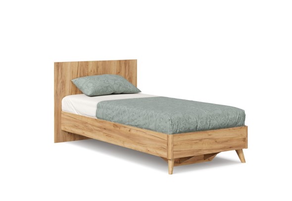 Кровать в спальню Марта-2 900 ЛД 406.160 с основанием, Дуб золотой в Вологде - изображение