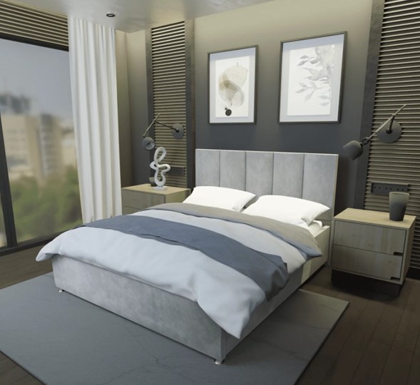 Спальная кровать Мерида 140х200 с ортопедическим основанием в Вологде - изображение 1