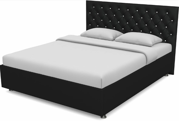 Кровать в спальню Флоренция-А 1600 с основанием (Nitro Black) в Вологде - изображение