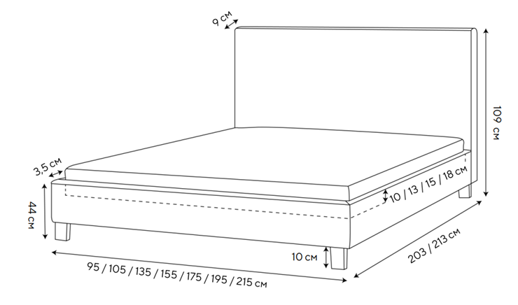 Кровать Lino 140х200, Велюр (Monopoly Прованский синий (792)) в Вологде - изображение 1