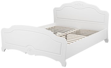 Кровать 1.5-спальная Лотос (Белый) 160х200 с основанием в Вологде - предосмотр 1