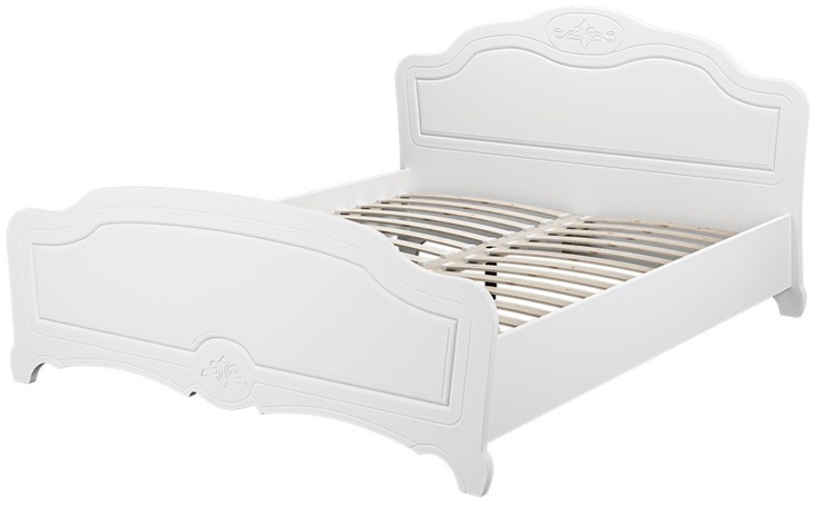 Кровать полутороспальная Лотос (Белый) 160х200 в Вологде - изображение 1