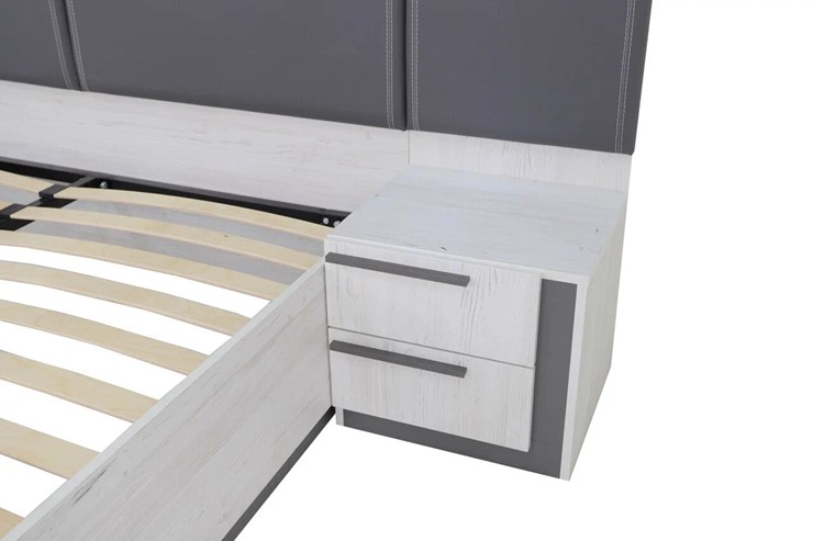 Кровать с подъемным механизмом Винтер-14, винтерберг/темно-серый/спейс графит в Вологде - изображение 6