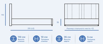 Полутороспальная кровать Верона 140х200 с подъемным механизмом в Вологде - предосмотр 8